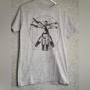 Firefly Jane Cobb Vitruvian Man Ripple Junction Gray Graphic Tee Sci‎ Fi